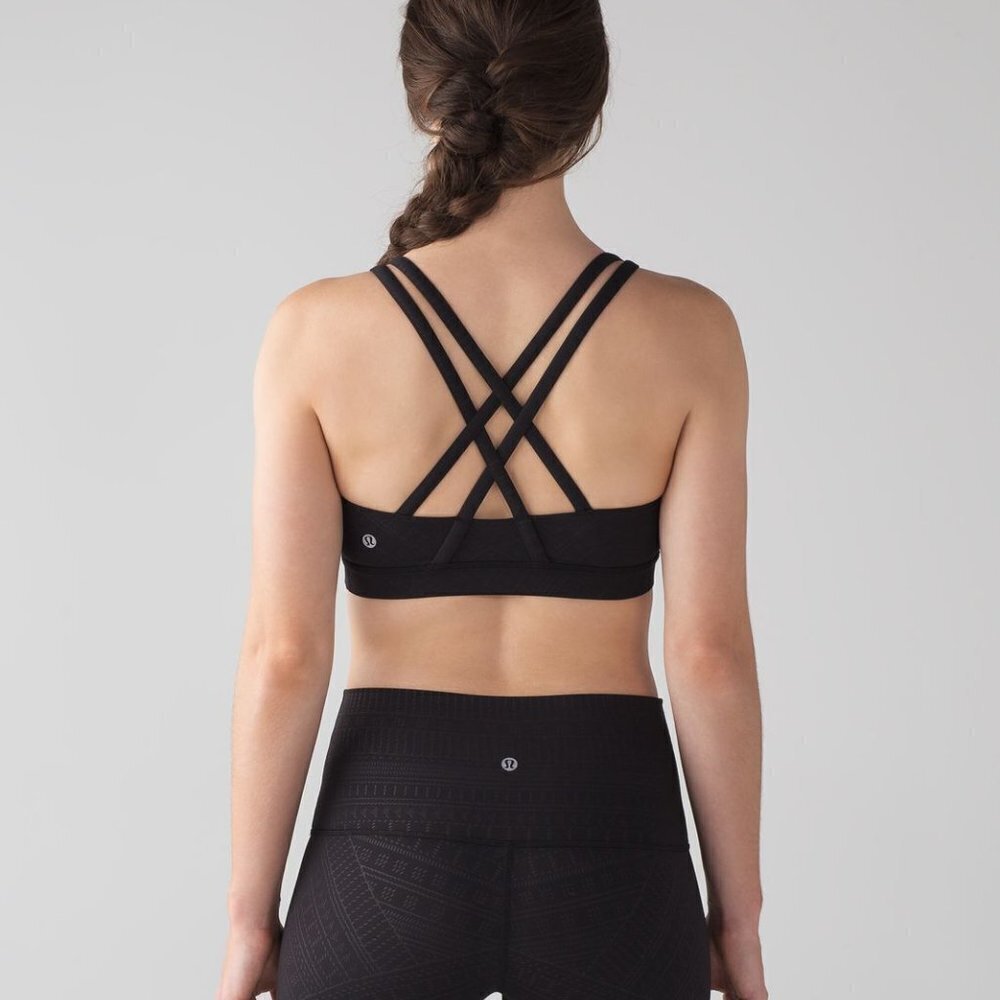 Lululemon Energy Sport Black Bra Size 4 /05